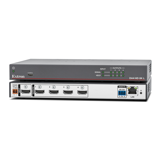Extron electronics DA4 HD 8K L Setup Manual