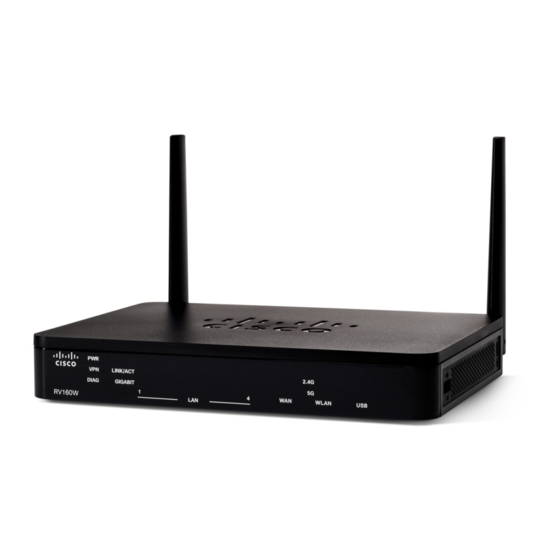 Cisco RV160W Quick Start Manual