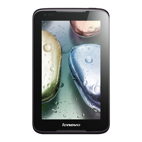 Lenovo IdeaTab A1000 Quick Start Manual