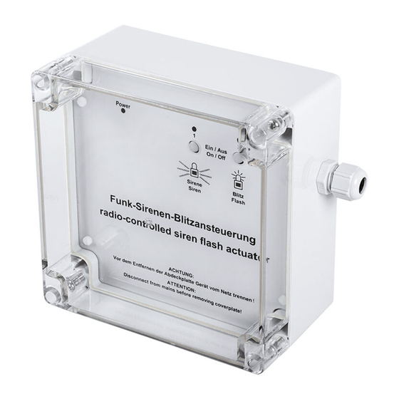 User Manuals: HomeMatic HM-Sec-SFA-SM Security Siren