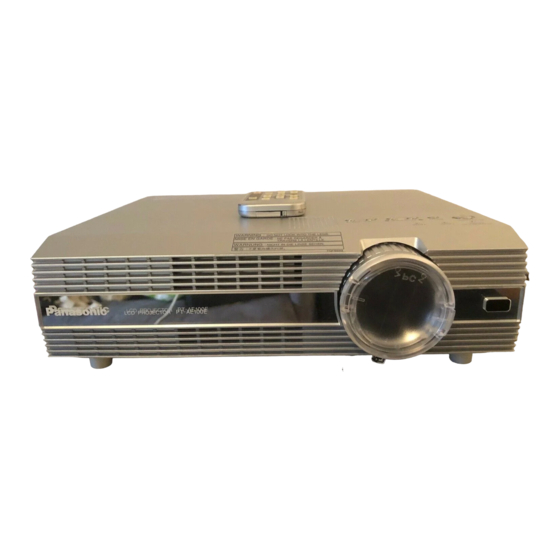 Panasonic PT-AE100E LCD Projector Manuals