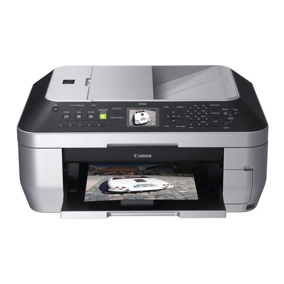 Canon MX860 - PIXMA Color Inkjet Network Manual