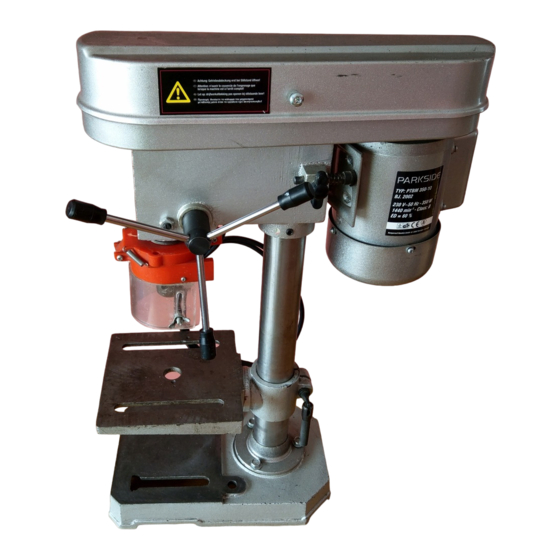 Parkside PTBM 350-13 Operating And Safety Instructions Manual