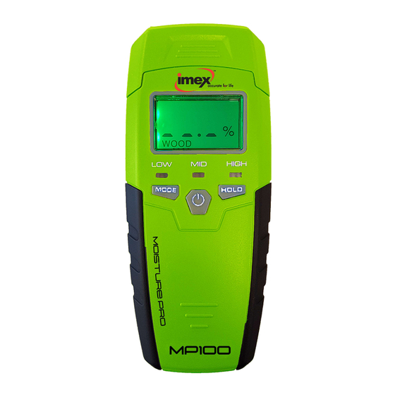 imex Moisture Pro MP100 User Manual