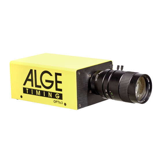 ALGE-Timing Photo Finish OPTIc3 Manual