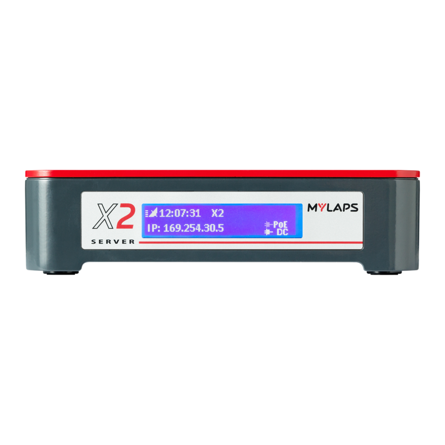 Mylaps X2 - Server Quick Start Guide