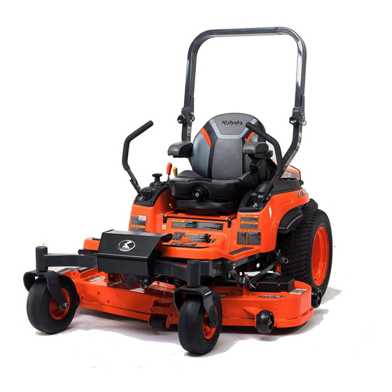 Kubota ZD1021 Operator's Manual