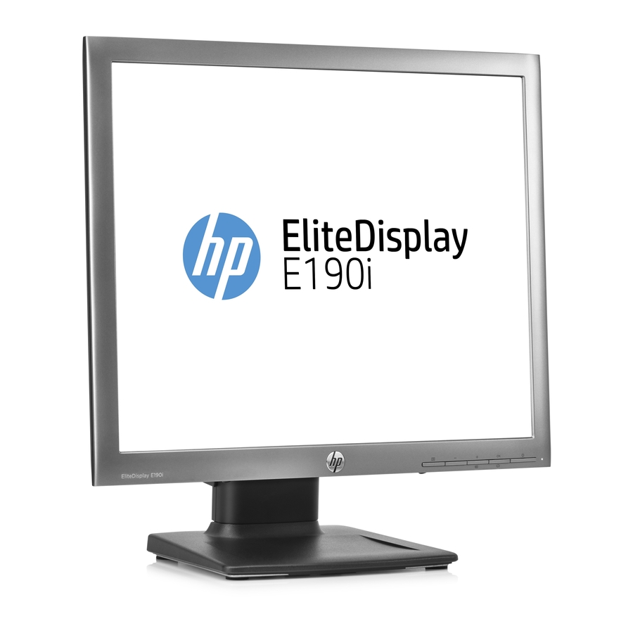 HP EliteDisplay E190i User Manual