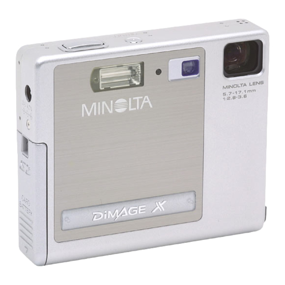 Minolta DiMAGE X Instruction Manual