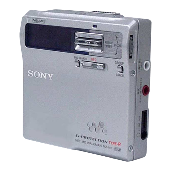 Sony Net MD Walkman MZ-N1 Manuals