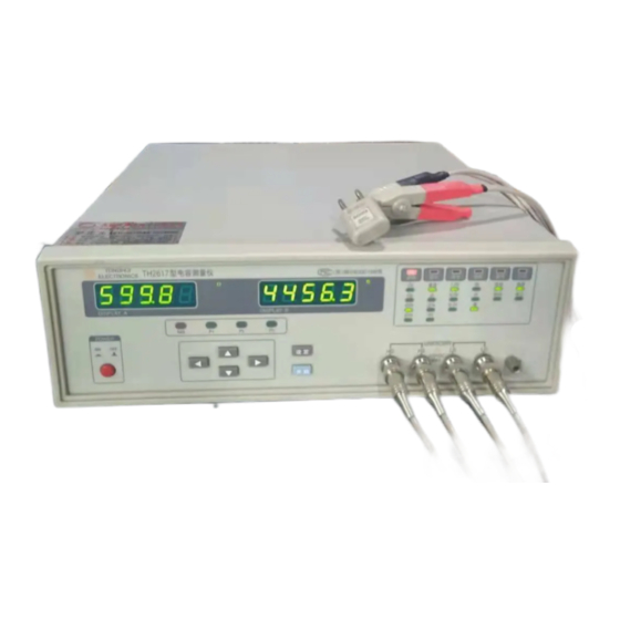 Tonghui TH2617 Operation Manual