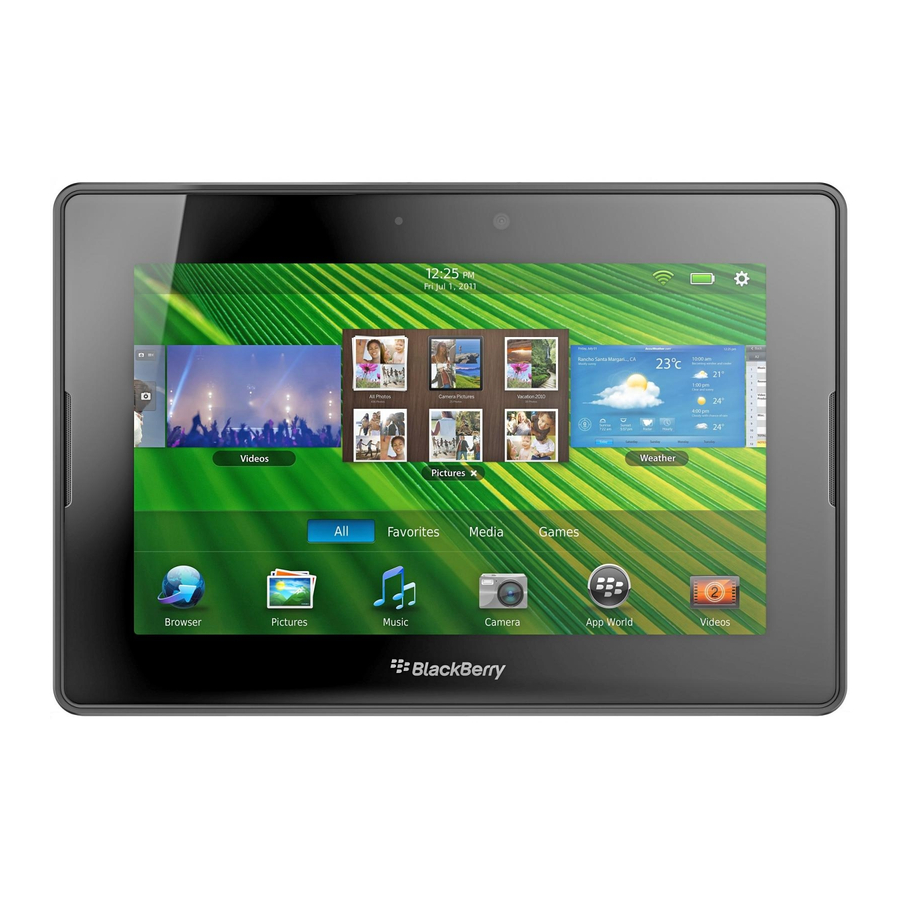 Blackberry PlayBook Safety And Product Information
