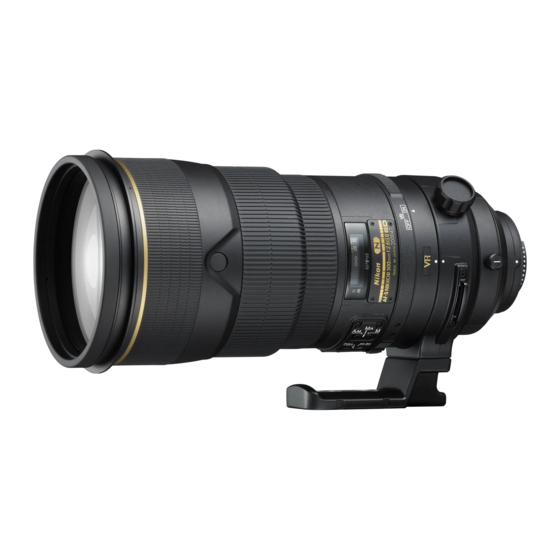 NIKON AF-S NIKKOR 300MM F/2.8G ED VR II USER MANUAL Pdf Download