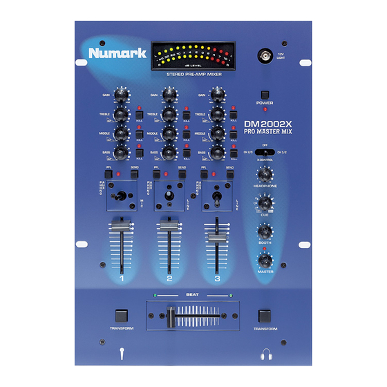 NUMARK DM2002X OWNER'S MANUAL Pdf Download | ManualsLib