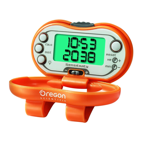 OREGON SCIENTIFIC PEDOMETER WITH CALORIE COUNTER PE326CA USER MANUAL ...