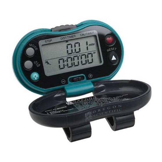 OREGON SCIENTIFIC PEDOMETER WITH PULSEMETER PE316PM INSTRUCTION MANUAL