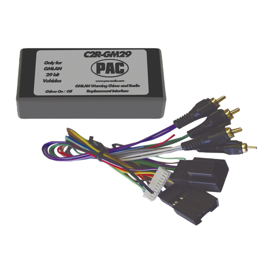 PAC C2R-CHY4 Wiring Interface Connect a new car stereo and retain