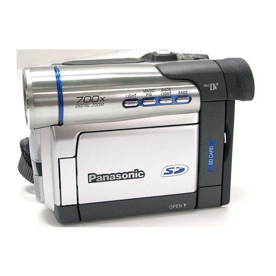 PANASONIC PALMCORDER MULTICAM PVDV203 OPERATING INSTRUCTIONS MANUAL