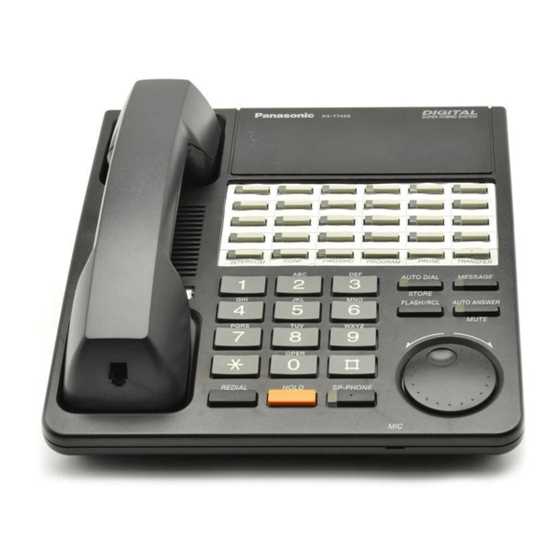 PANASONIC KX-T7425 OPERATING INSTRUCTIONS MANUAL Pdf Download | ManualsLib