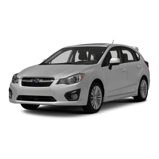 Subaru 2012 Impreza Owner's Manual