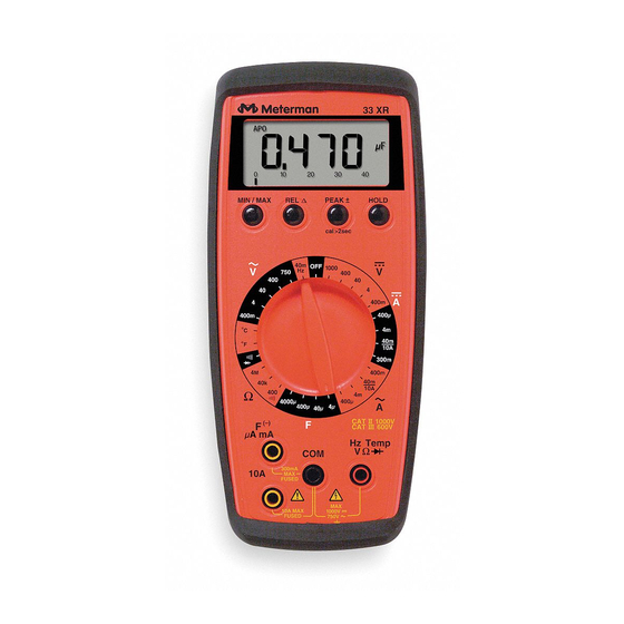 METERMAN 33XR USER MANUAL Pdf Download ManualsLib