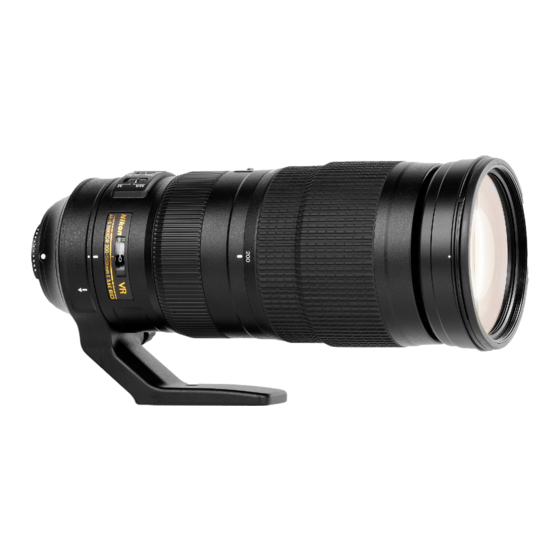 カメラ レンズ(ズーム) NIKON AF-S NIKKOR 200-500MM F/5.6E ED VR USER MANUAL Pdf Download 