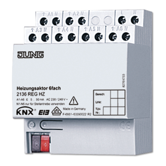 Jung KNX 2136 REG HZ Operating Instructions