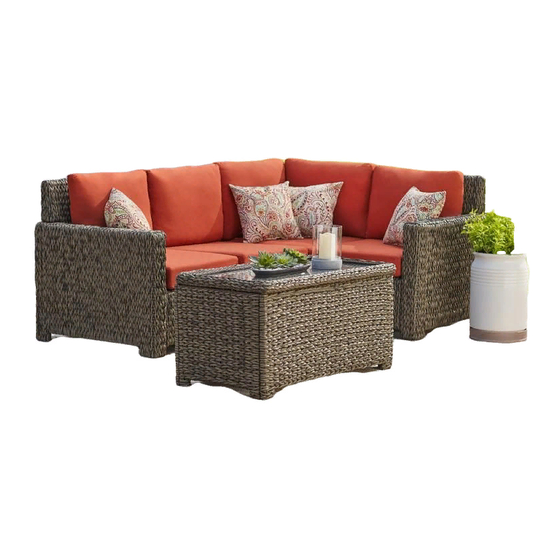 HAMPTON BAY LAGUNA POINT DEEP SEATING KD SECTIONAL SET 5 W/ CUSHION-CHAIRS Use And Care Manual