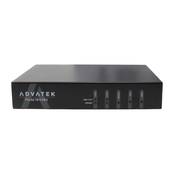 ADVATEK LIGHTING PixLite T8-S Mk3 User Manual