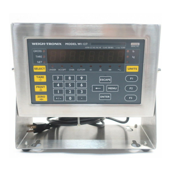 WEIGH-TRONIX  WI-127 FOR PARTS REPAIR 