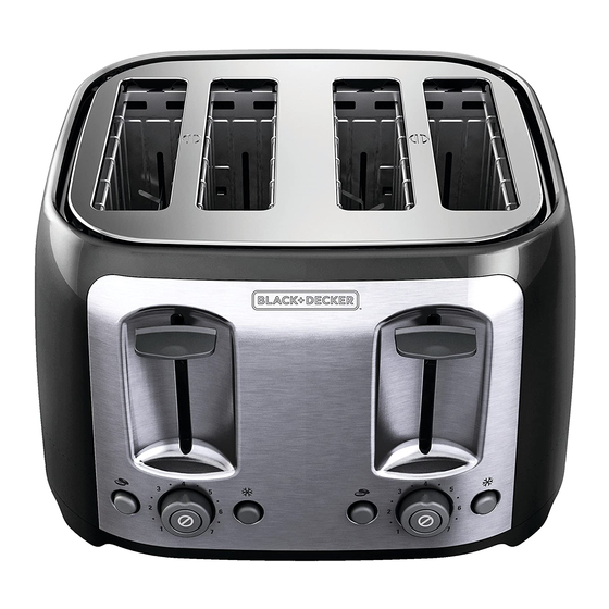 BLACK+DECKER One-Touch 2-Slice Toaster TR1300BD 