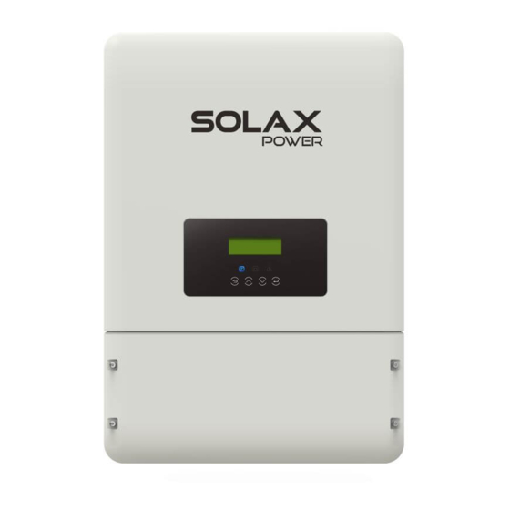 SOLAX XHYBRID USER MANUAL Pdf Download ManualsLib