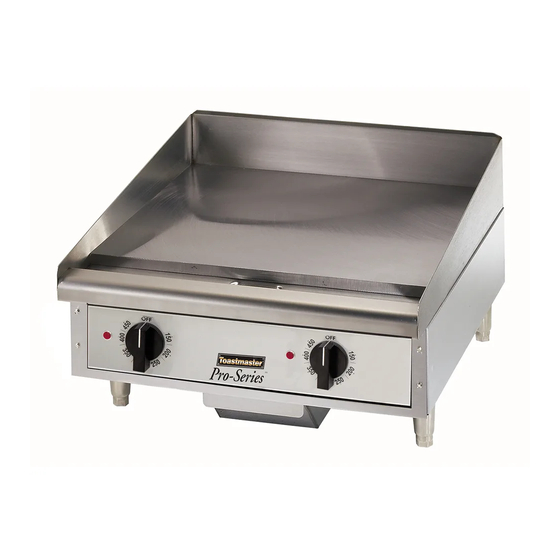 TOASTMASTER TMGE24 INSTALLATION AND OPERATION INSTRUCTIONS MANUAL Pdf