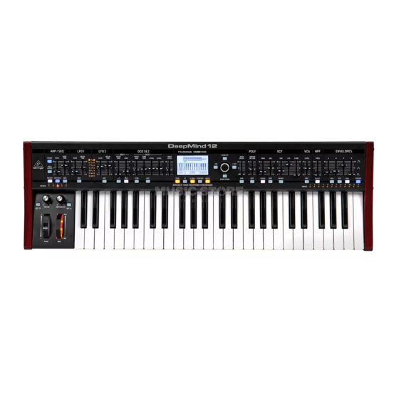 Behringer DEEPMIND 12 User Manual