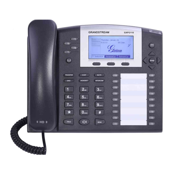 GRANDSTREAM NETWORKS GXP2110 USER MANUAL Pdf Download | ManualsLib