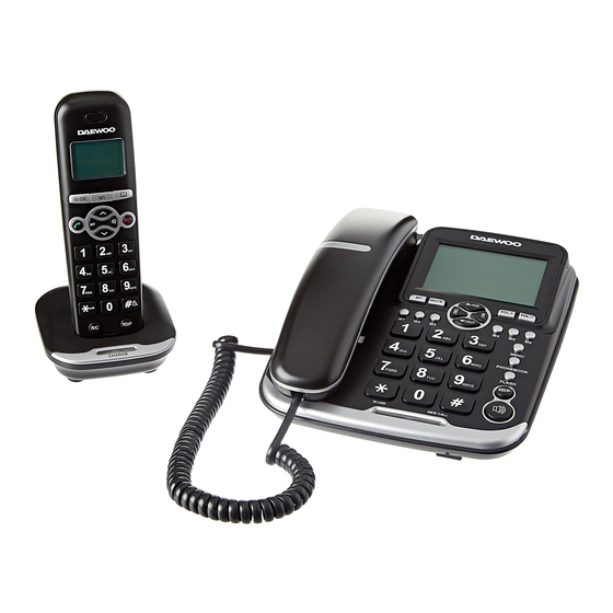 Téléphone Sans Fil DTD-1350 Dect Noir - DAEWOO - TELDTD1350BDAEW