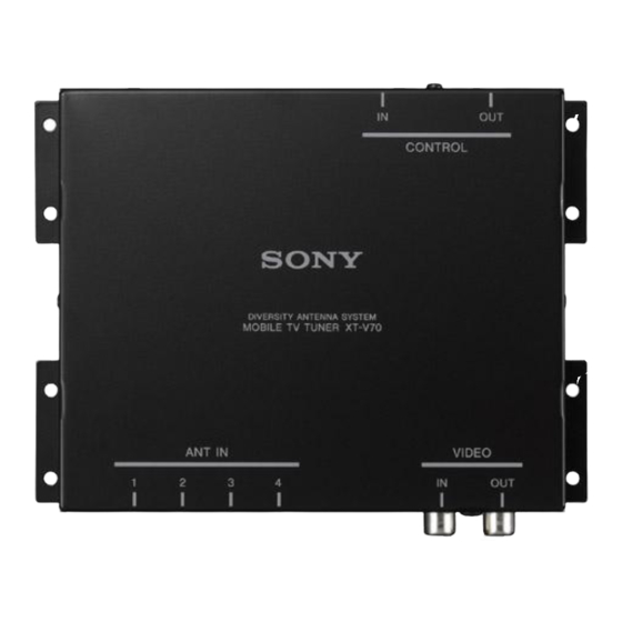 Sony XT-V70 Marketing Installation/Connections