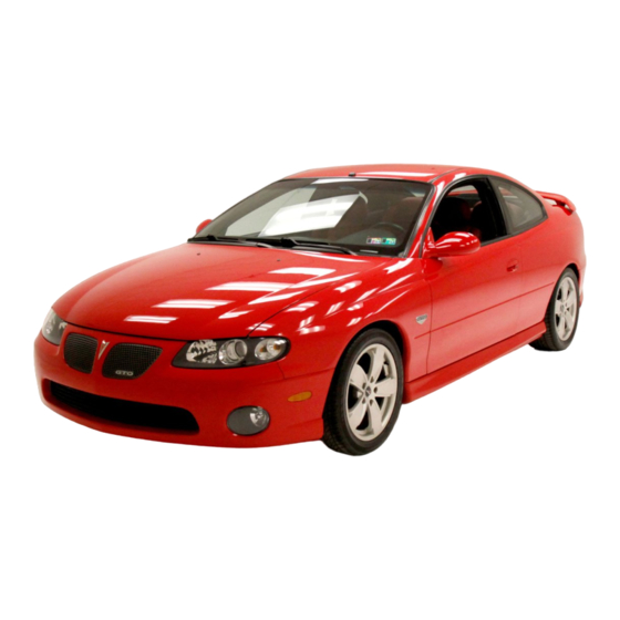 Pontiac 2004 GTO Owner's Manual