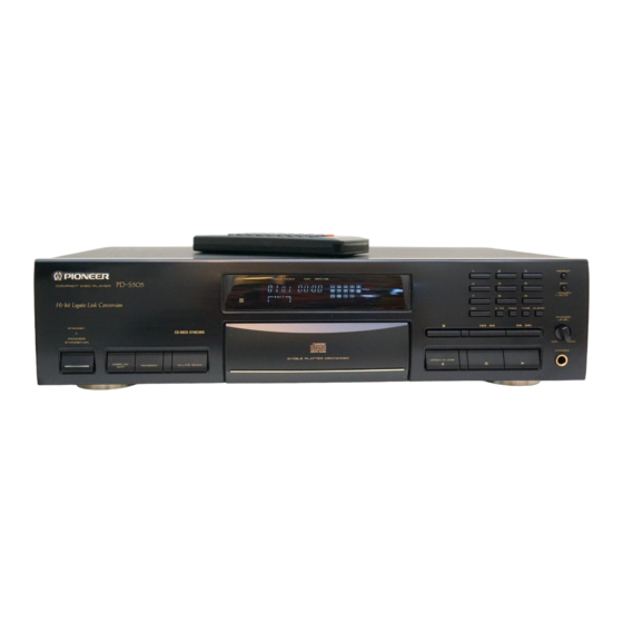 Pioneer PD-S605 Compact Disc Player Manuals