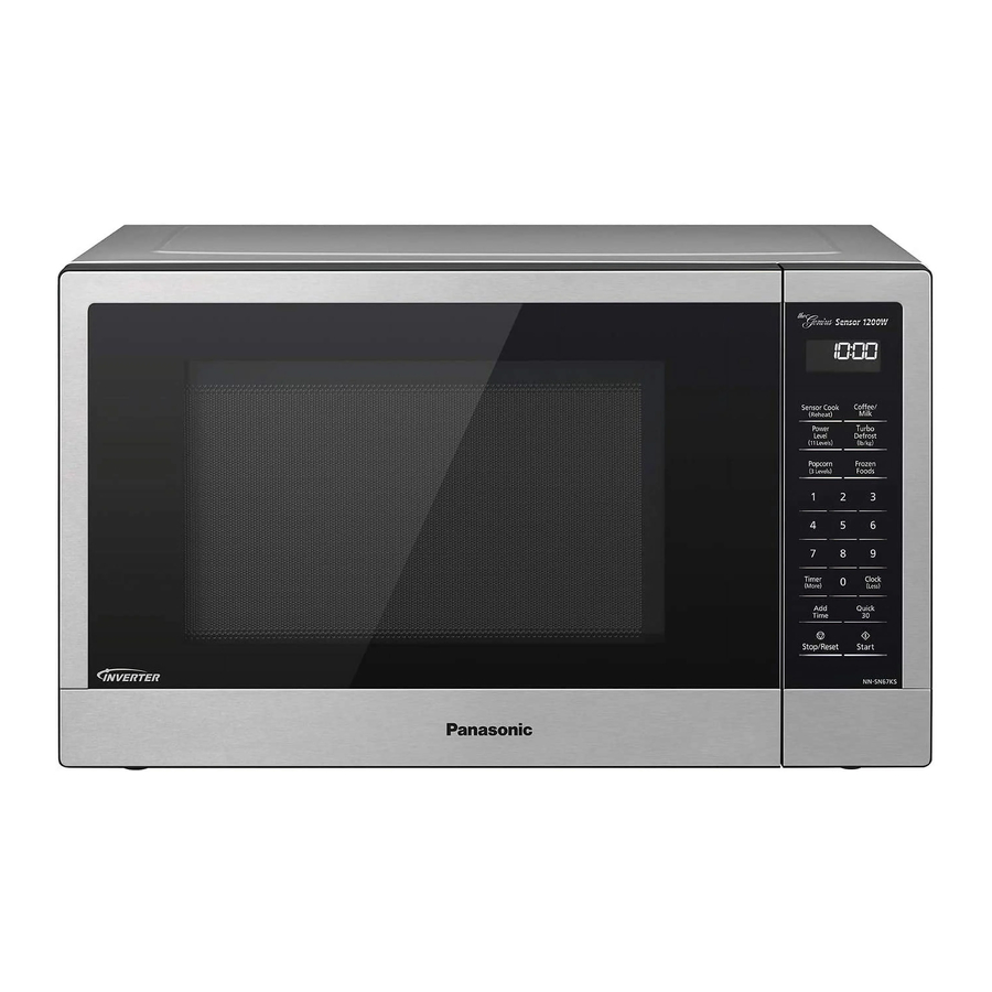 Panasonic NN-SN67KS, NN-SN66KB, NN-SN65KW, NN-SN65KB - Microwave Oven Manual