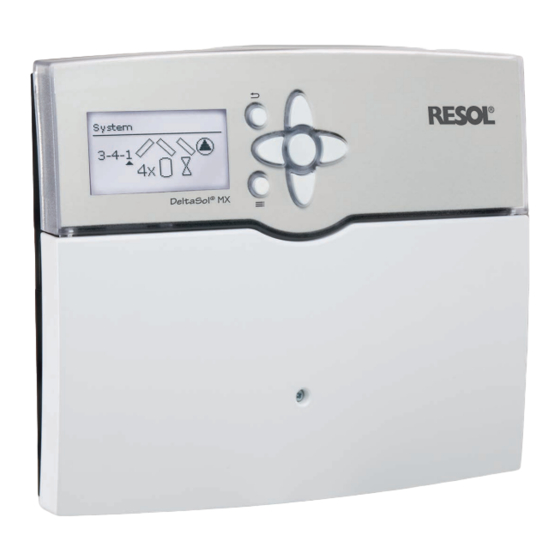 RESOL DELTASOL MX MANUAL Pdf Download | ManualsLib