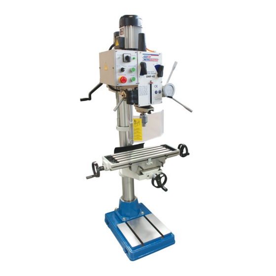 Hafco DMF-42 Pedestal Mill Drill Manuals