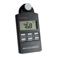 Gossen MetraWatt MAVOLUX COMPACT Operating Instructions Manual