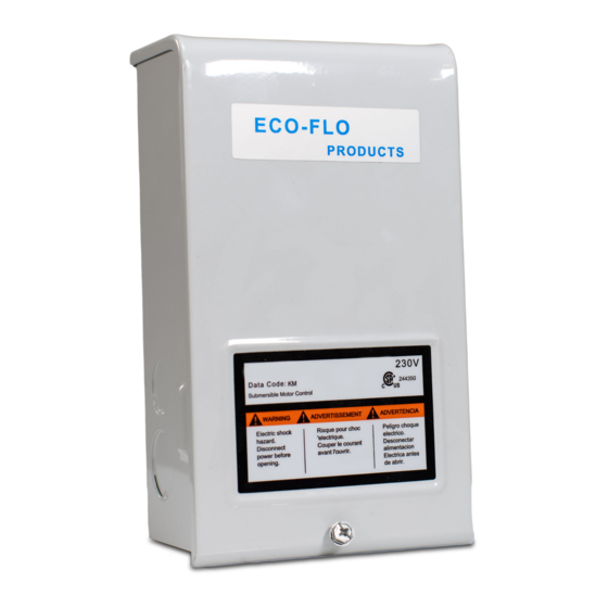 Eco-Flo EFCB Series Owner's Manual