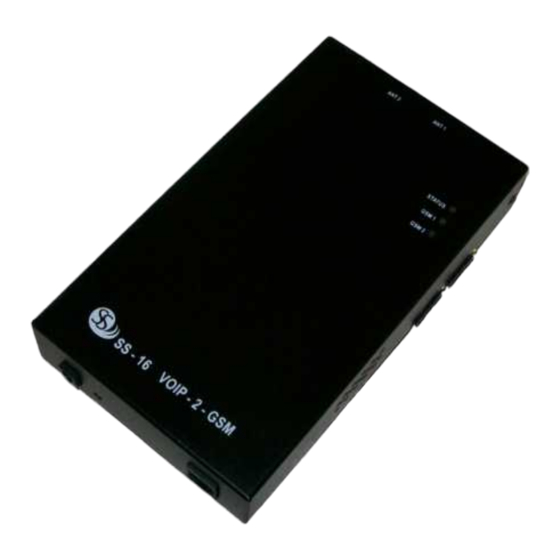User Manuals: SS Telecoms SS-16 Gateway