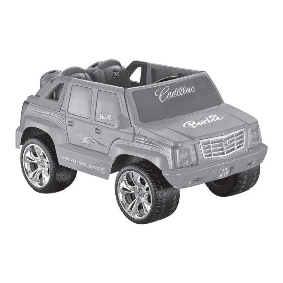 Fisher-Price POWER WHEELS Cadillac ESCALADE CUSTOM EDITION Owner's Manual With Assembly Instructions