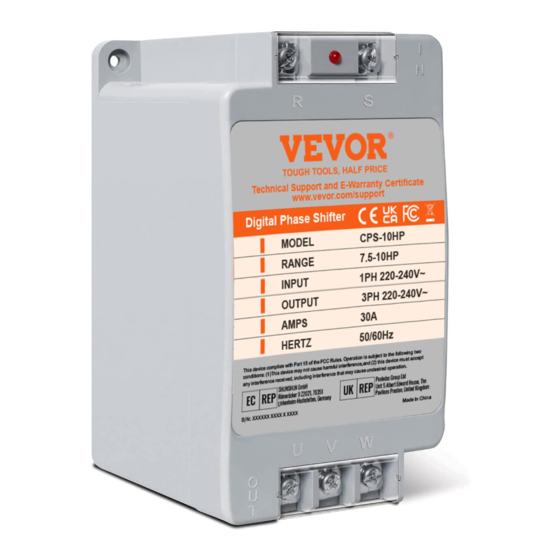 VEVOR CPS-5HP Quick Start Manual