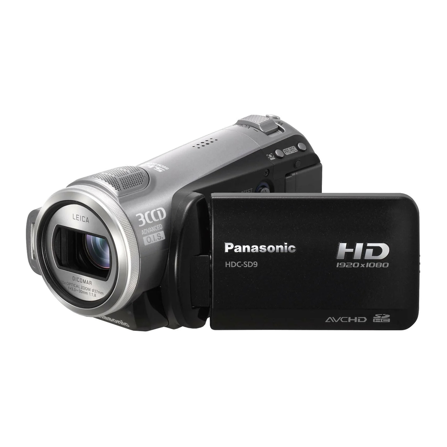 Panasonic HDC-SD9D Manuals