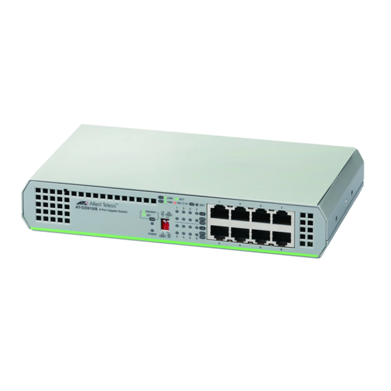 AT-GS950/8 - Switch WebSmart Gigabit Ethernet 8 ports 10/100/1000Base-TX  dont 2 ports