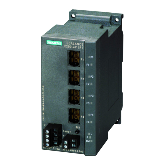 SIEMENS SCALANCE X200 CONFIGURATION MANUAL Pdf Download ManualsLib